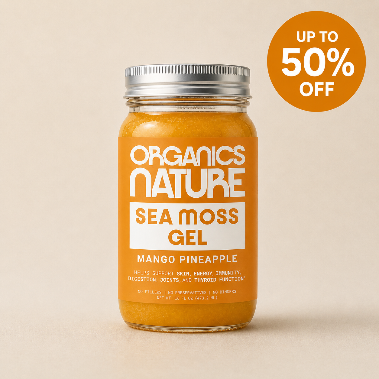 Sea Moss Gel Jar - Mango Pineapple