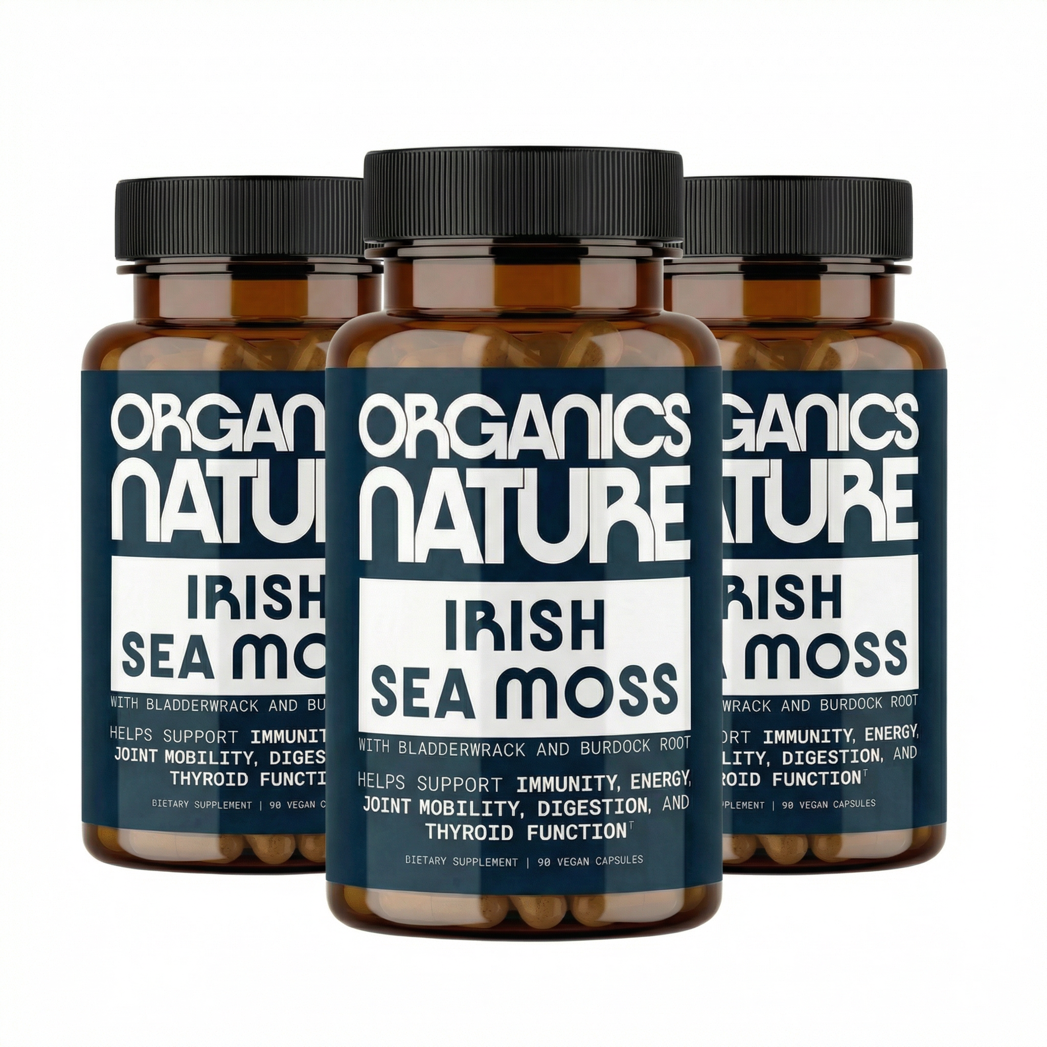 Sea Moss With Bladderwrack & Burdock Root - 3 Bottles