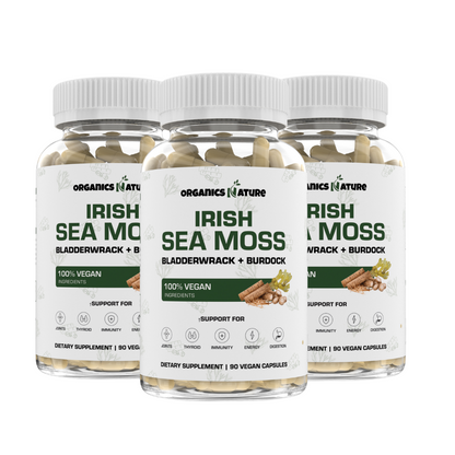 Sea Moss With Bladderwrack & Burdock Root - 3 Bottles